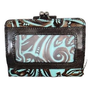 Patricia Nash Turquoise and Brown Women's Wallet